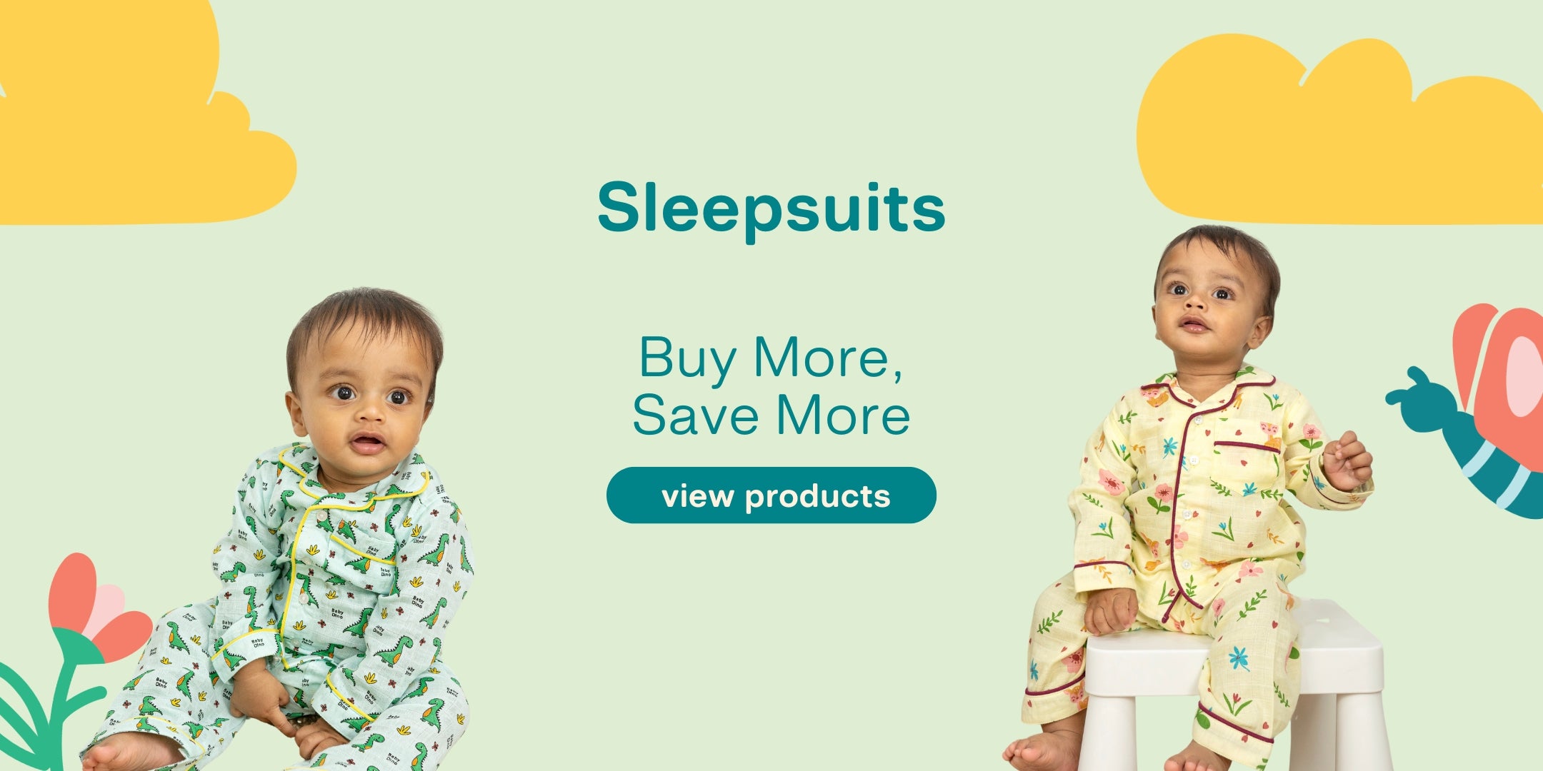 Babies Muslin Sleepsuits