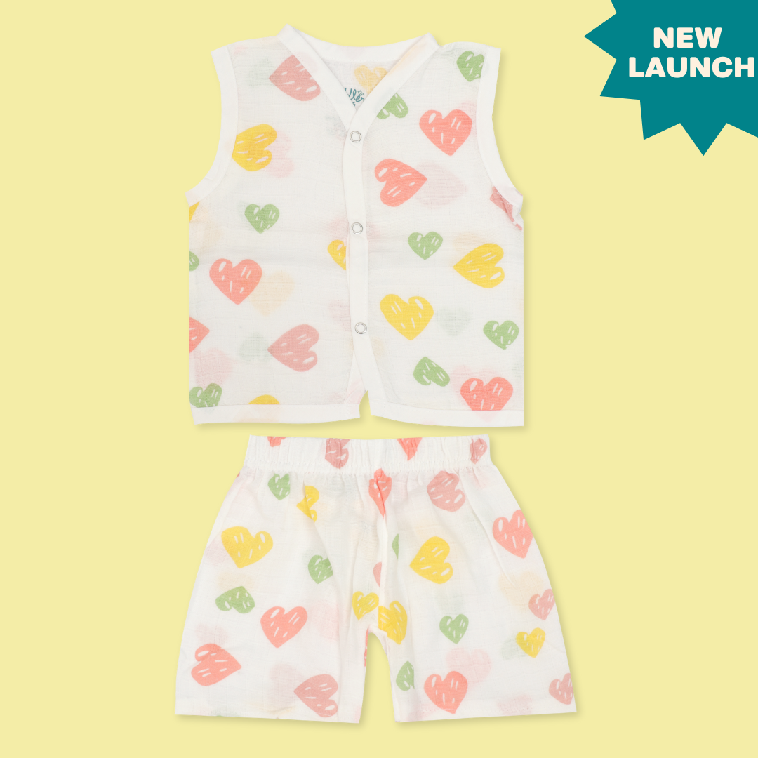 Little Love Notes - Dyed Muslin Jabla and Shorts for Babies and Toddlers