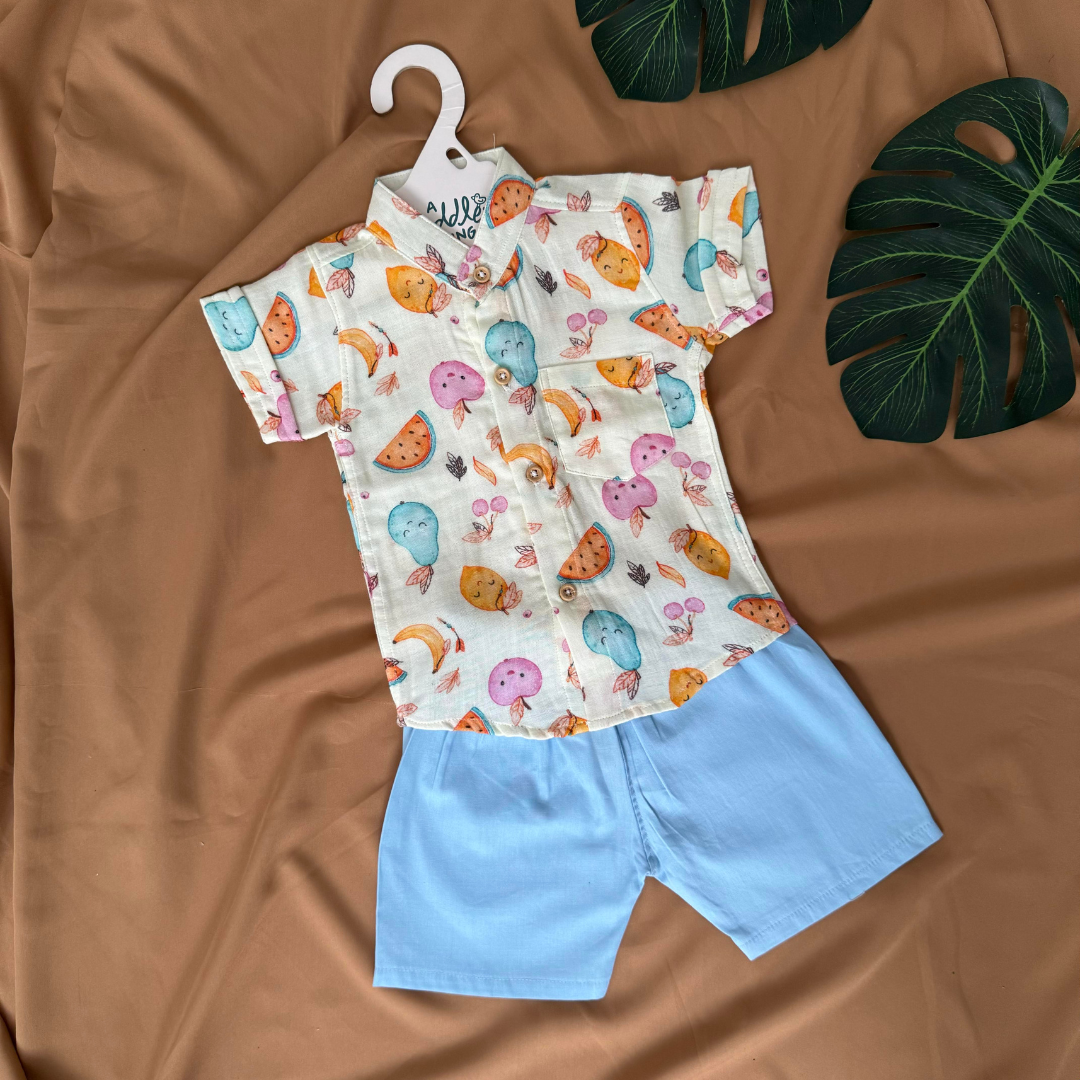 Bear Pops - Muslin Top and Shorts for kids