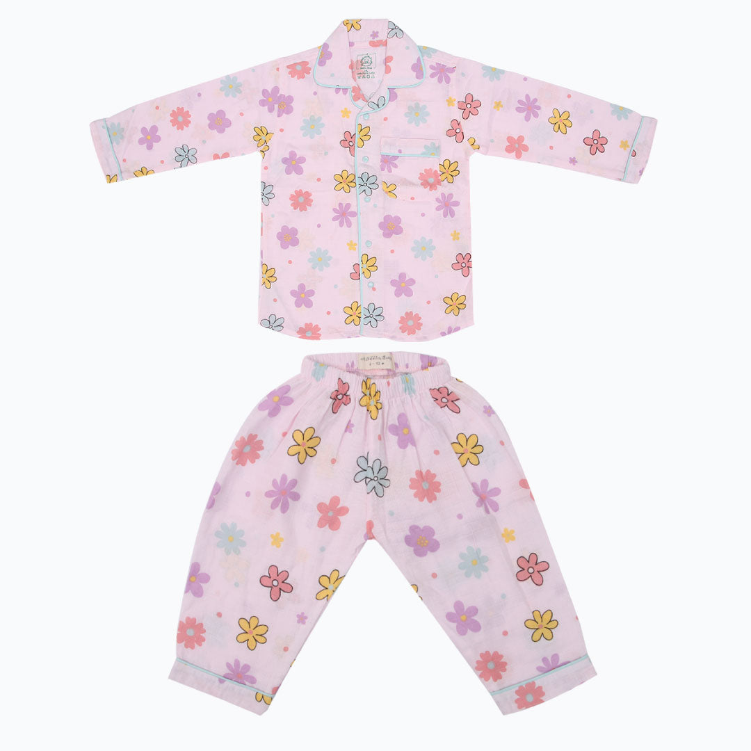 Muslin Full Sleeve Sleep Suit for babies and kids - Unisex