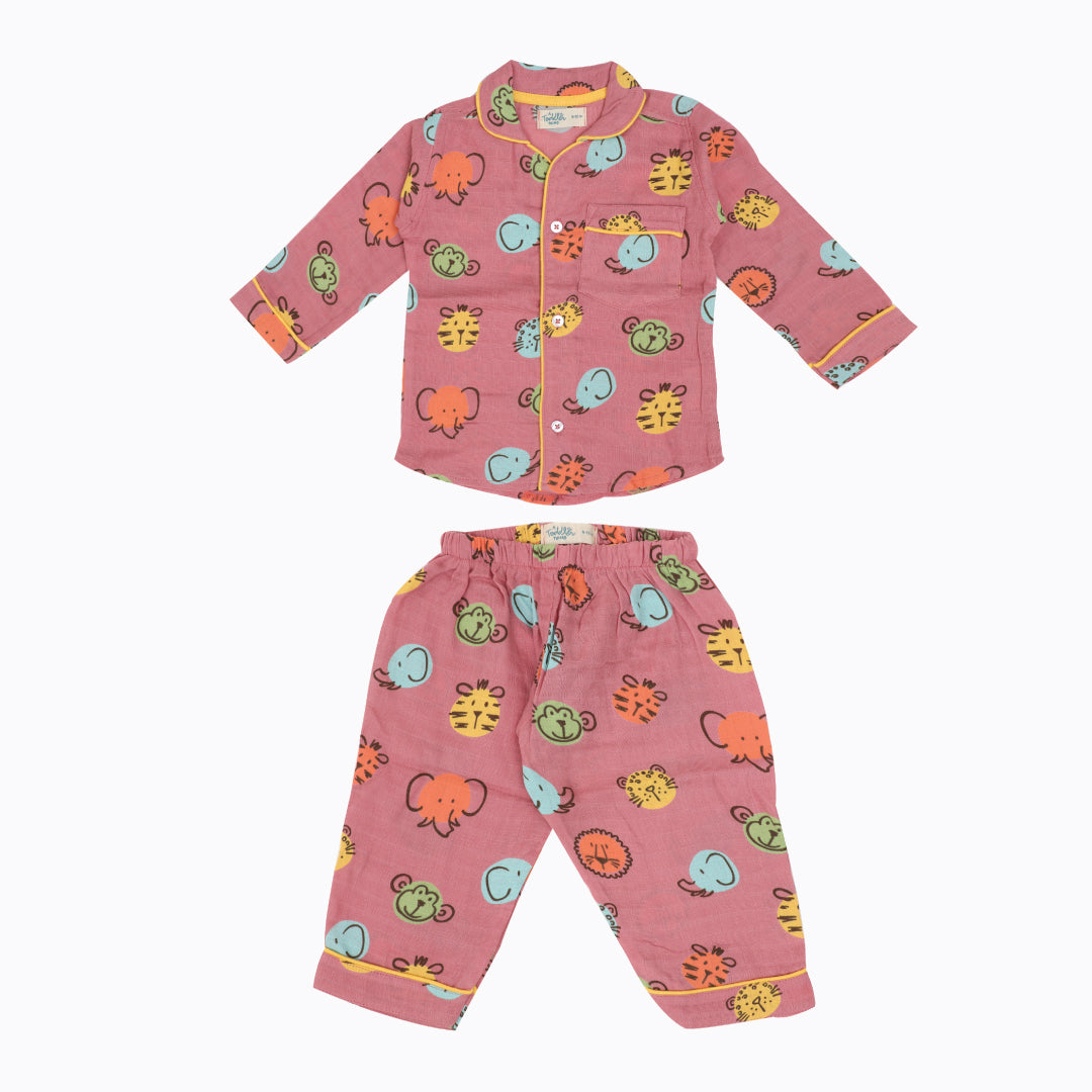 Muslin Full Sleeve Sleep Suit for babies and kids - Unisex