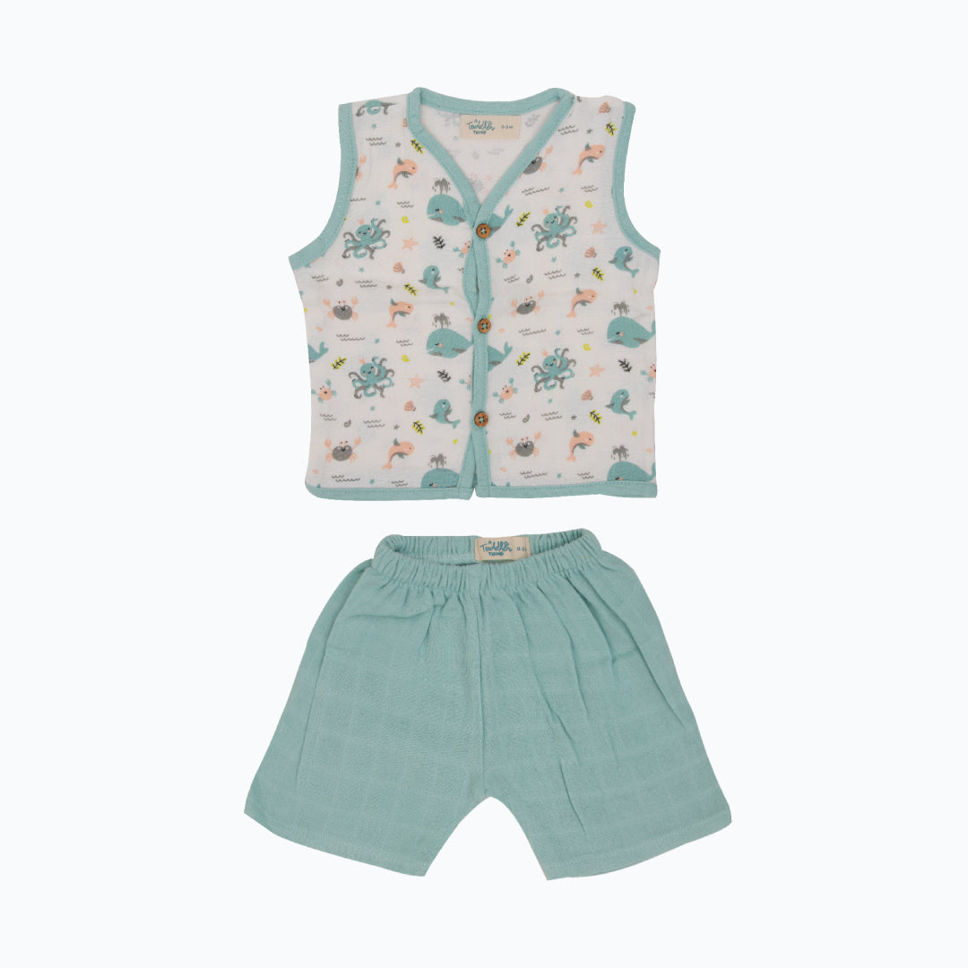 Sea World - Muslin Jabla and Shorts for Babies and Toddlers