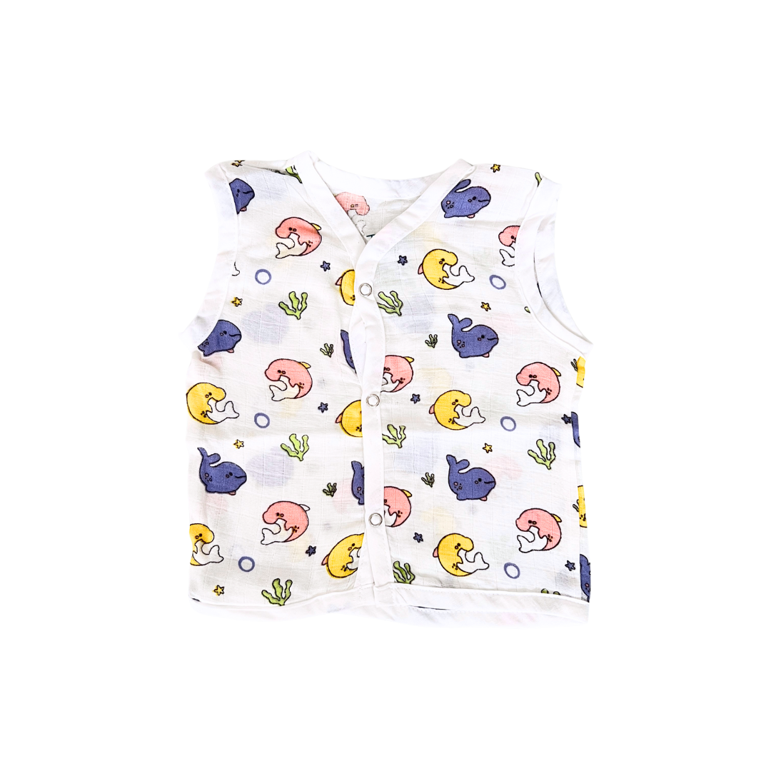 White Dollyfin - Muslin Jabla and Shorts for Babies and Toddlers