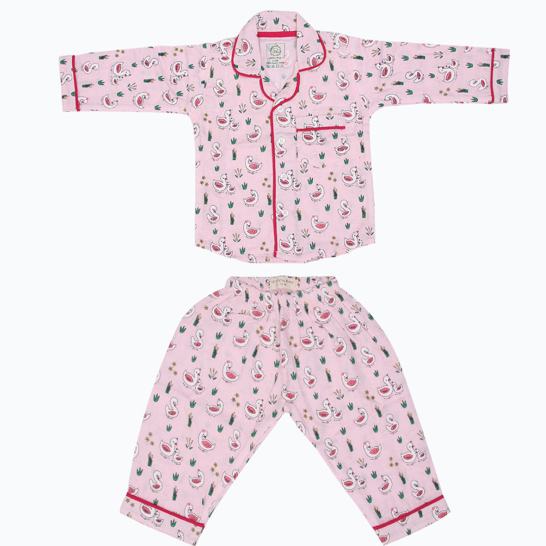 Muslin Full Sleeve Sleep Suit for babies and kids - Unisex