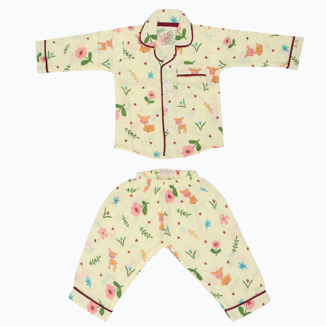 Muslin Full Sleeve Sleep Suit for babies and kids - Unisex