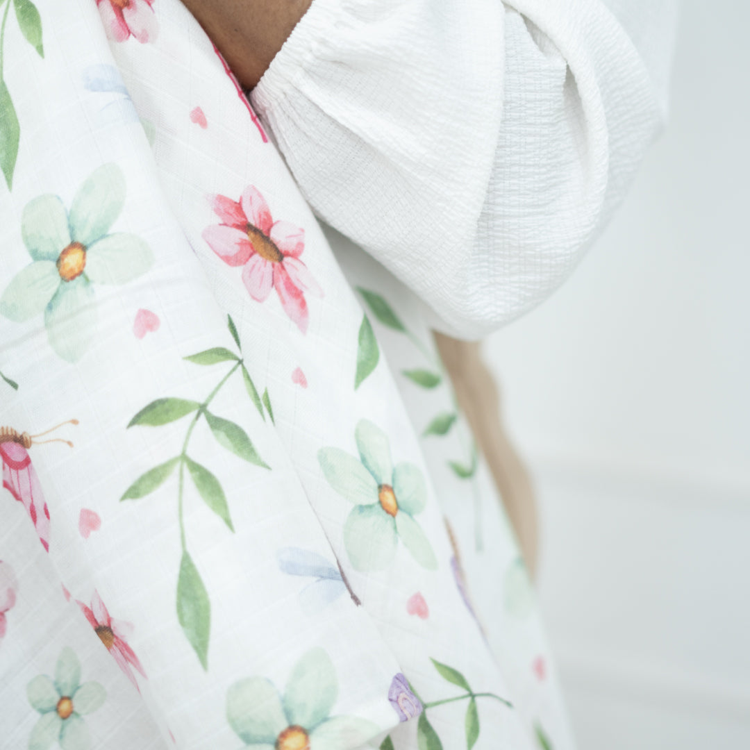 Spring Daisy - Organic Muslin Aloe Vera Towel