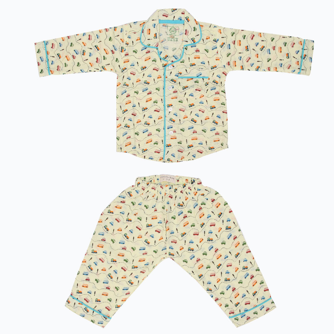 Muslin Full Sleeve Sleep Suit for babies and kids - Unisex