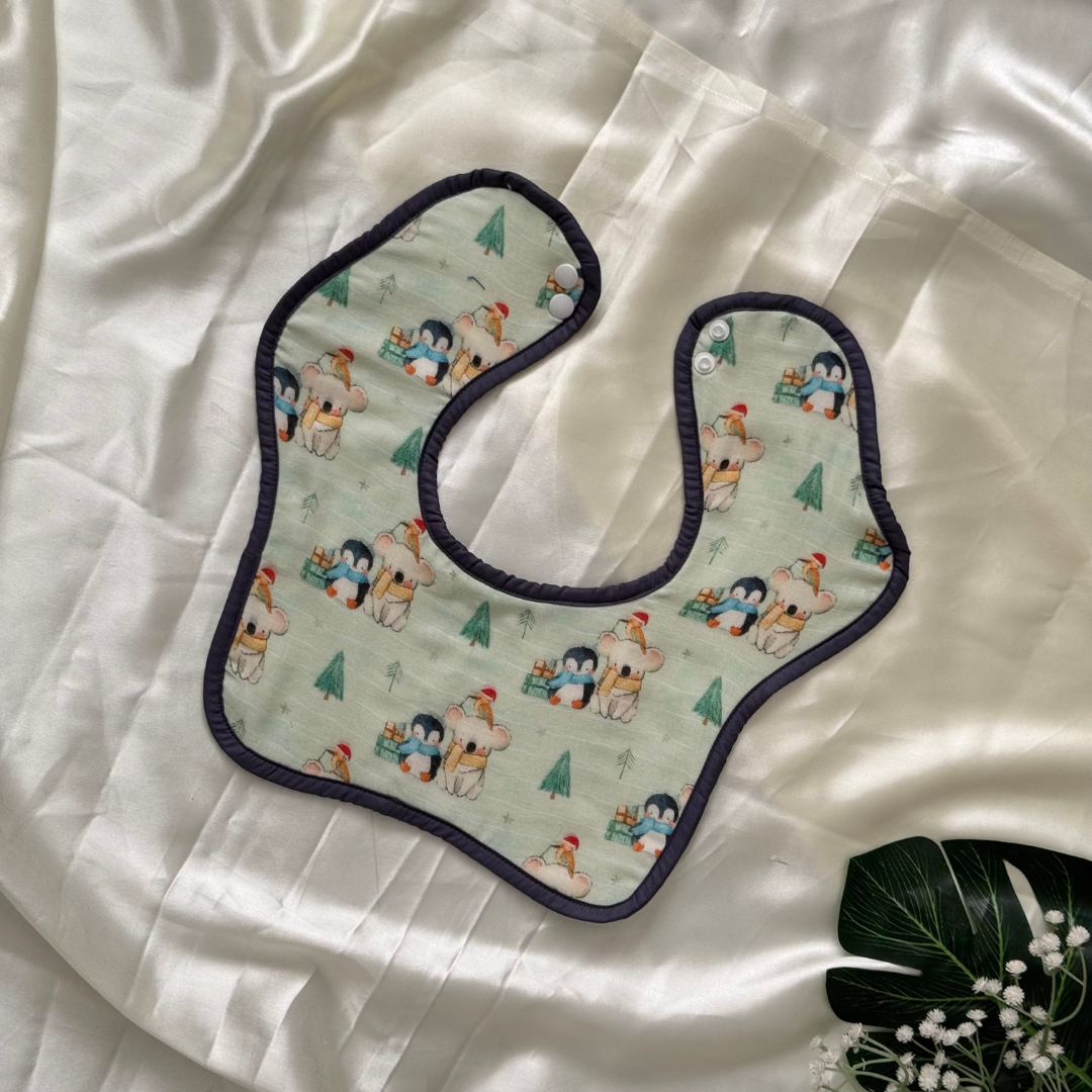 Bunny rides - Muslin Bib ( 6 - 12 Months )