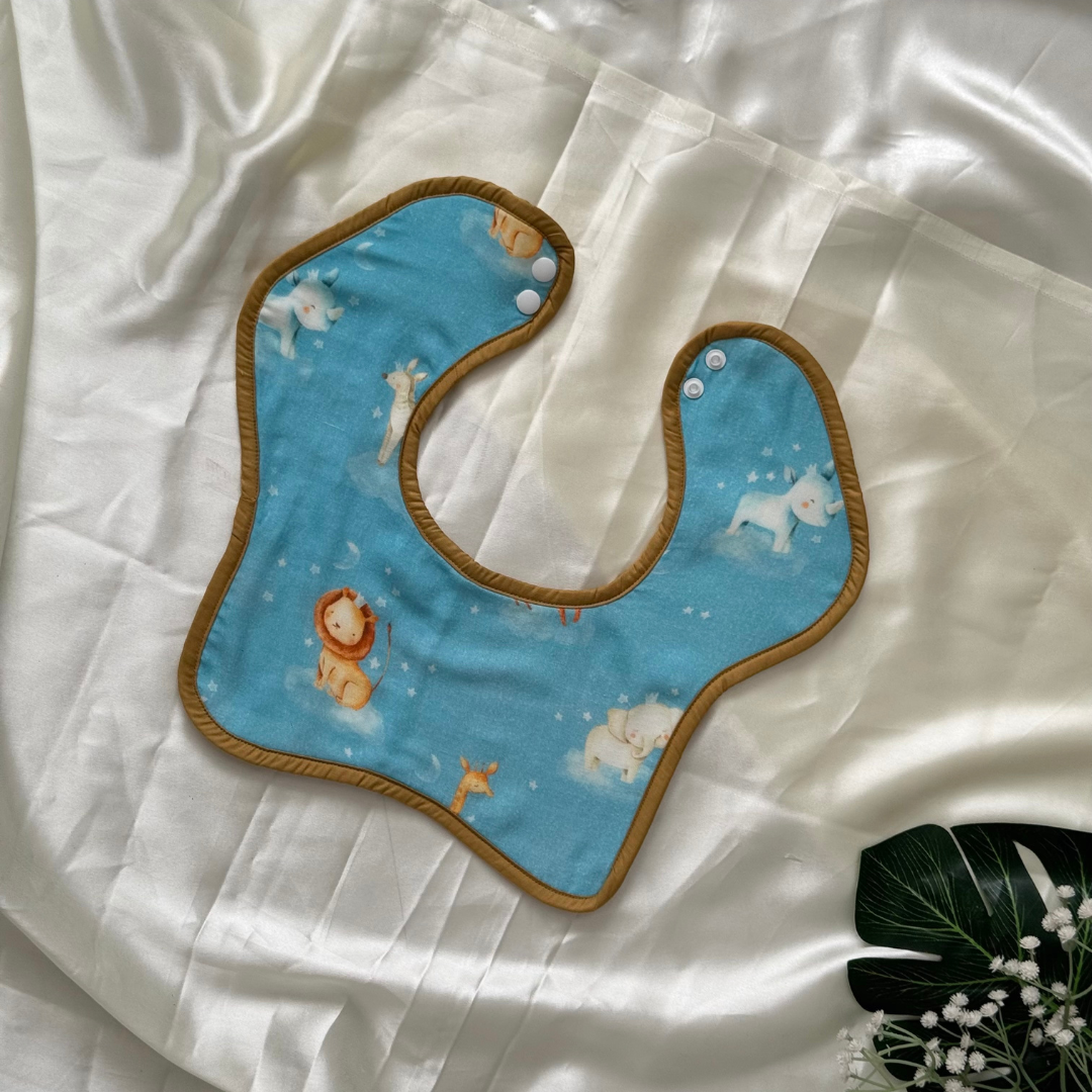 Bunny rides - Muslin Bib ( 6 - 12 Months )