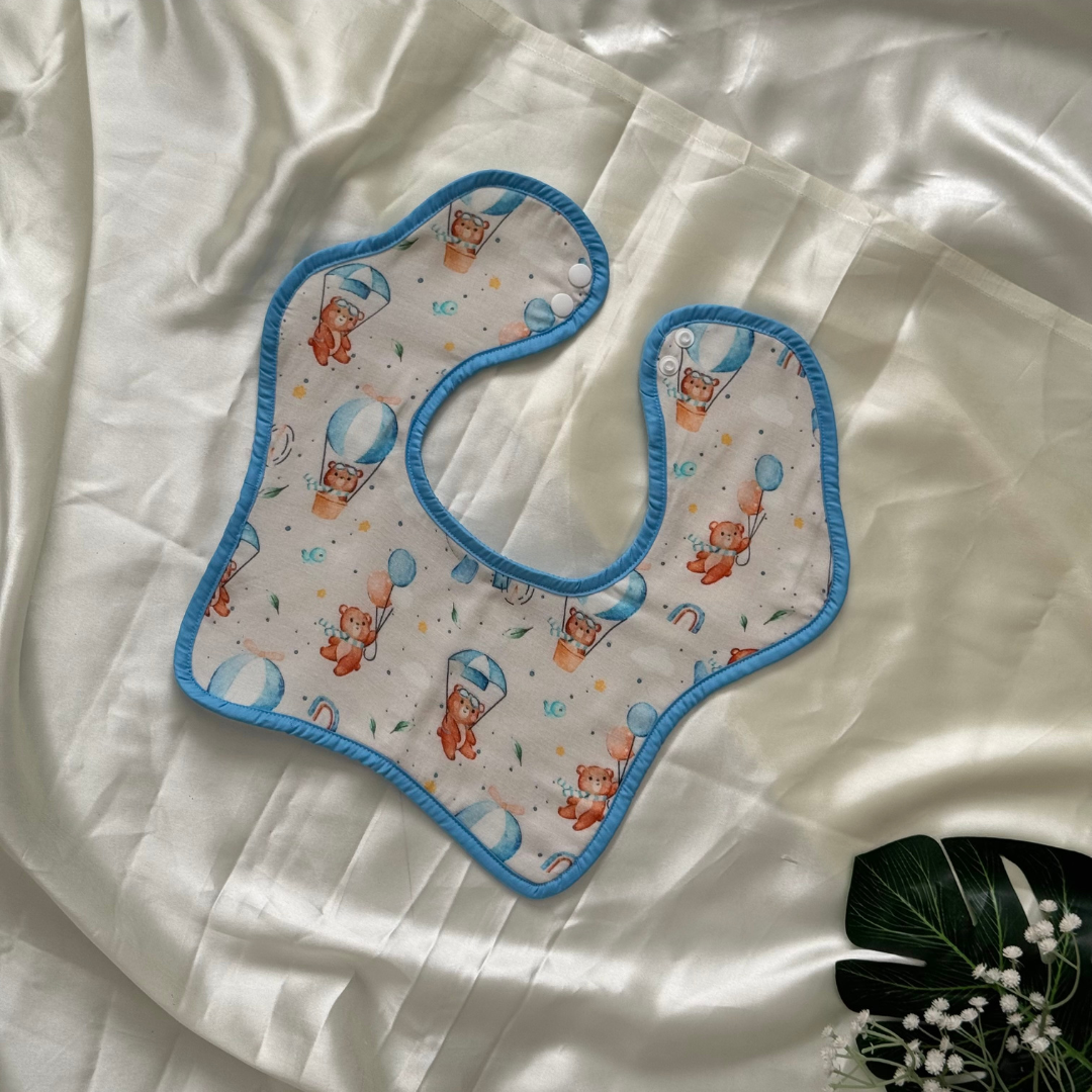 Bear Pops  - Muslin Bib ( 6 - 12 Months )