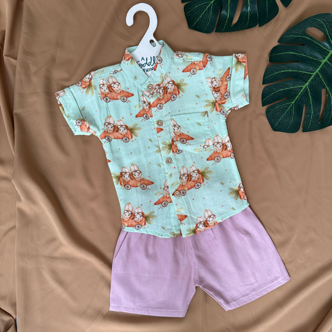 Forest Fun - Muslin Top and Shorts for kids