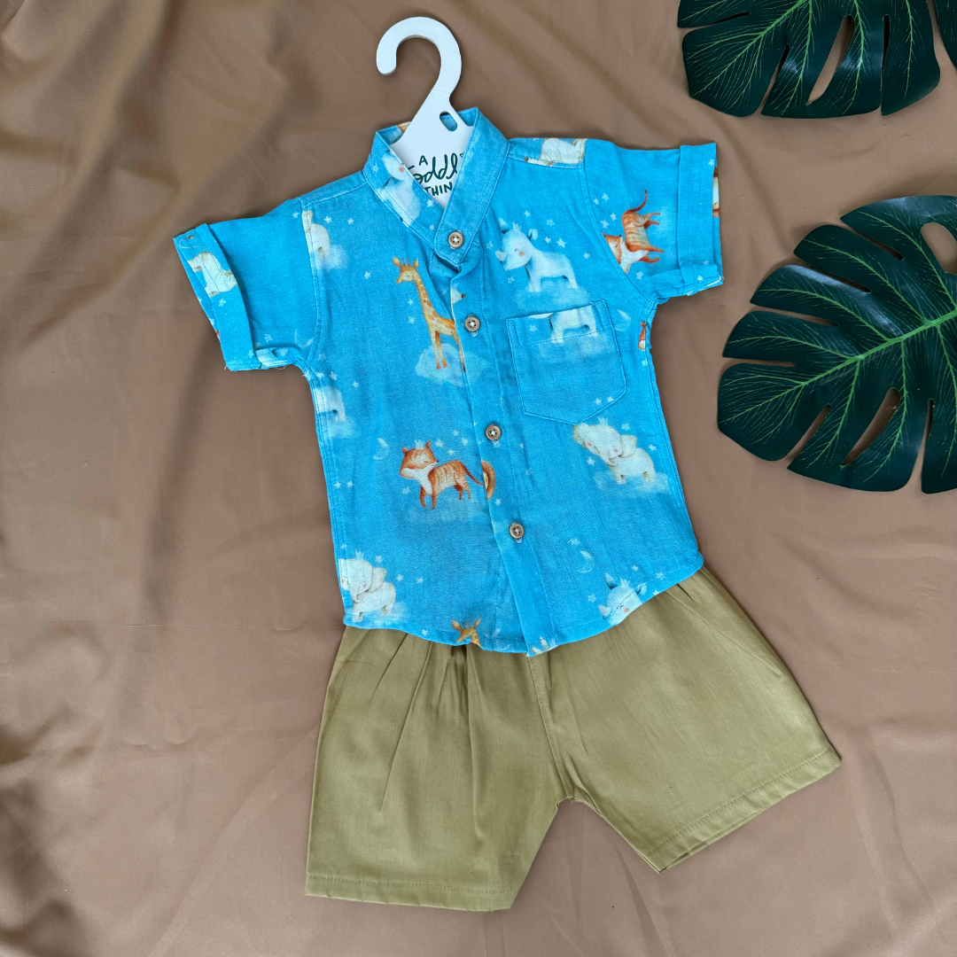 Bear Pops - Muslin Top and Shorts for kids