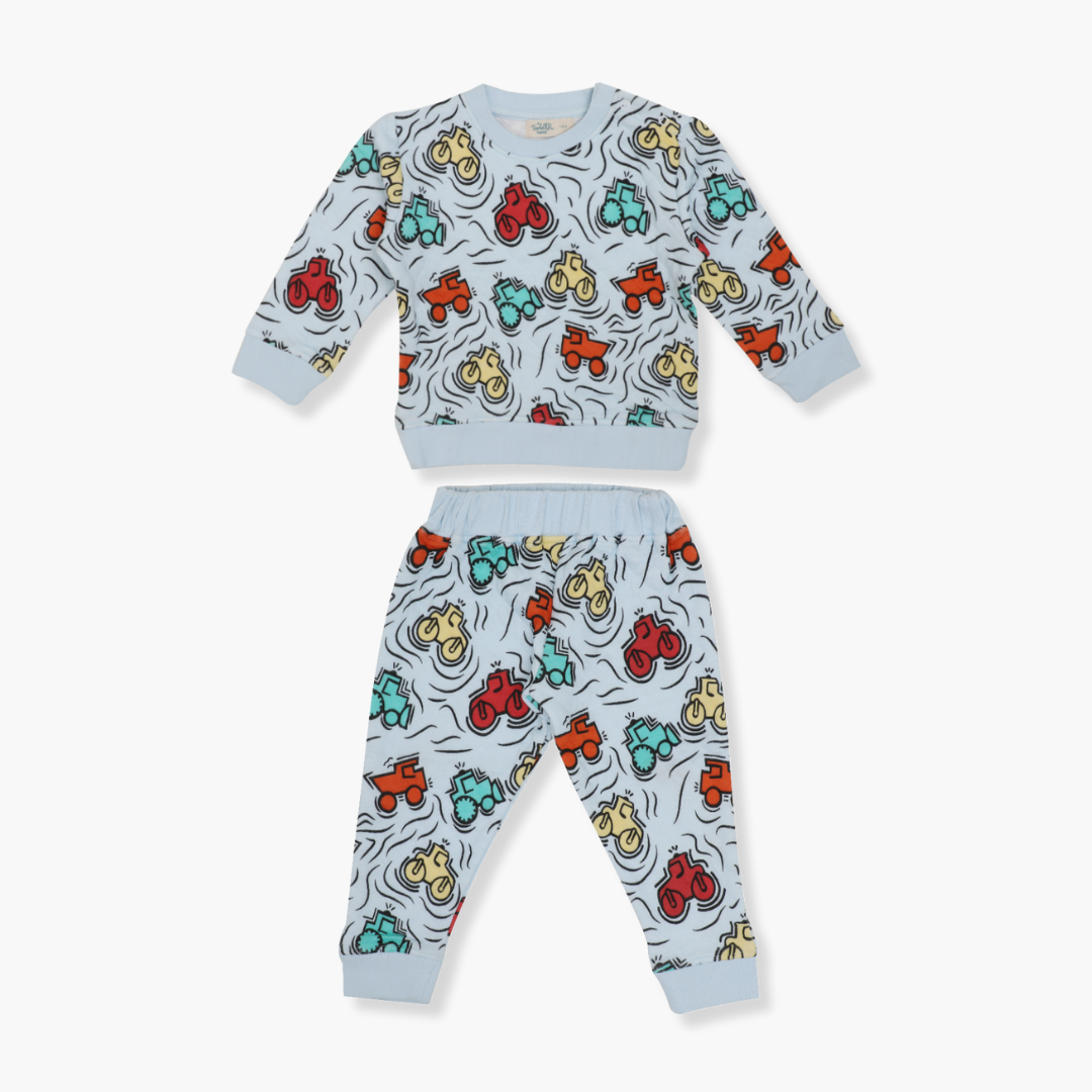 Zoom Zoom - Quilted Full sleeve top and pants for kids