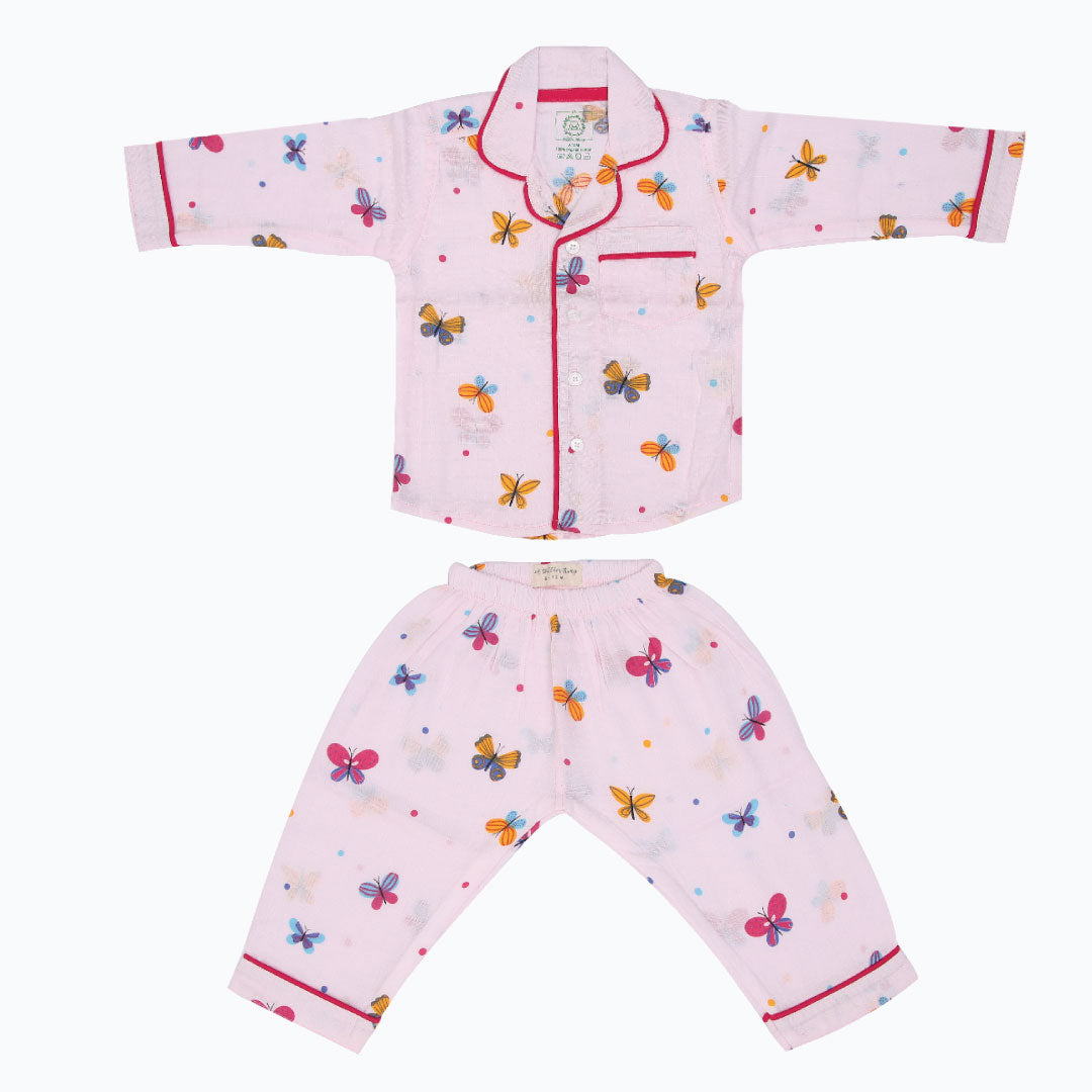 Muslin Full Sleeve Sleep Suit for babies and kids - Unisex