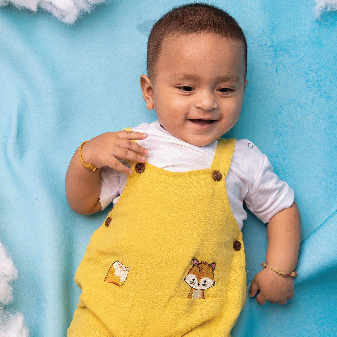 Baby Muslin Dungarees for Boys