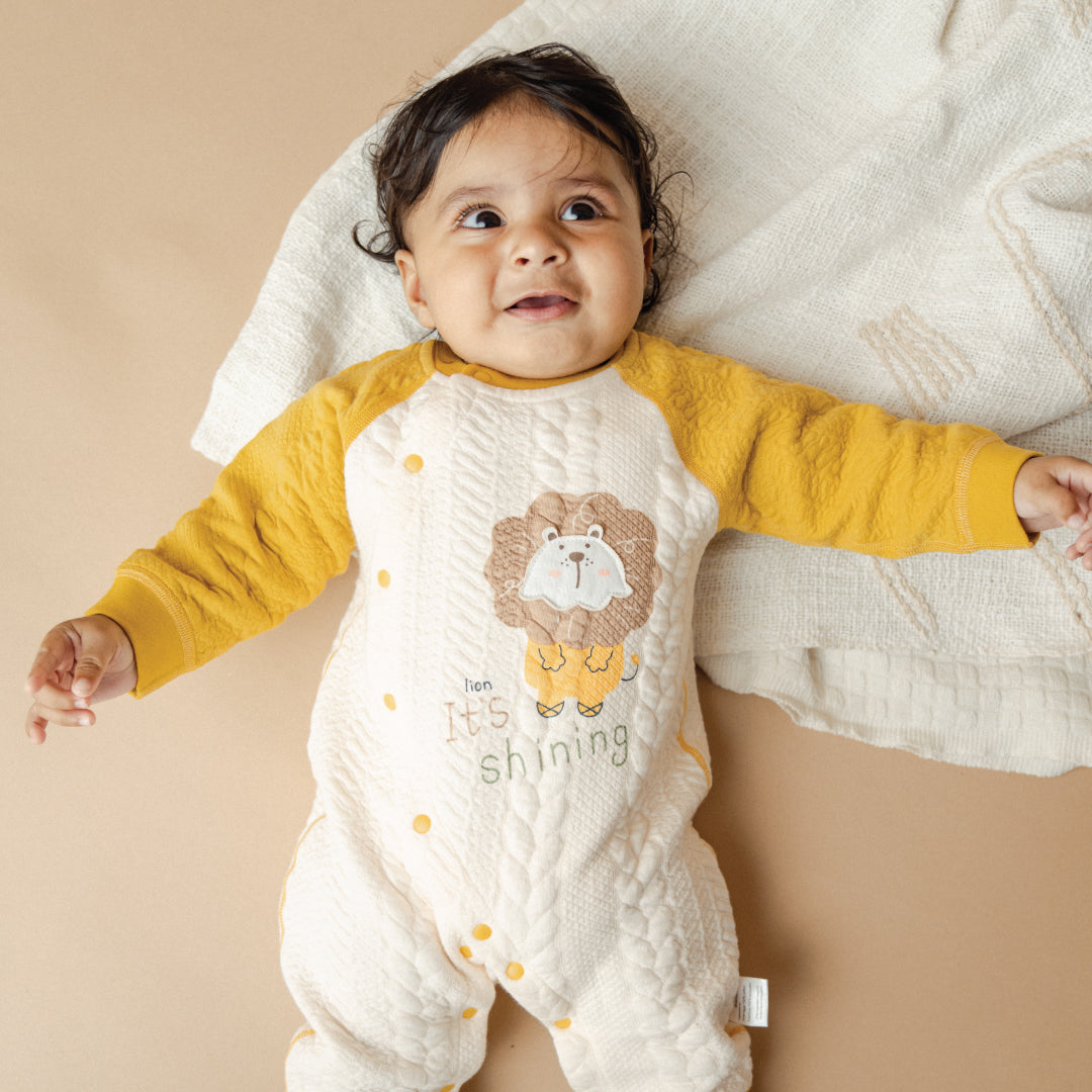 Mustard Tiny Roars - Full sleeve Bodysuit