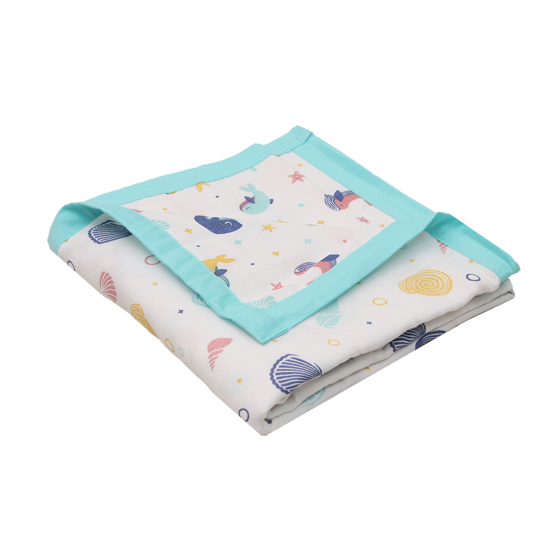 Whale Star Reversible Cotton Blanket and Quilt