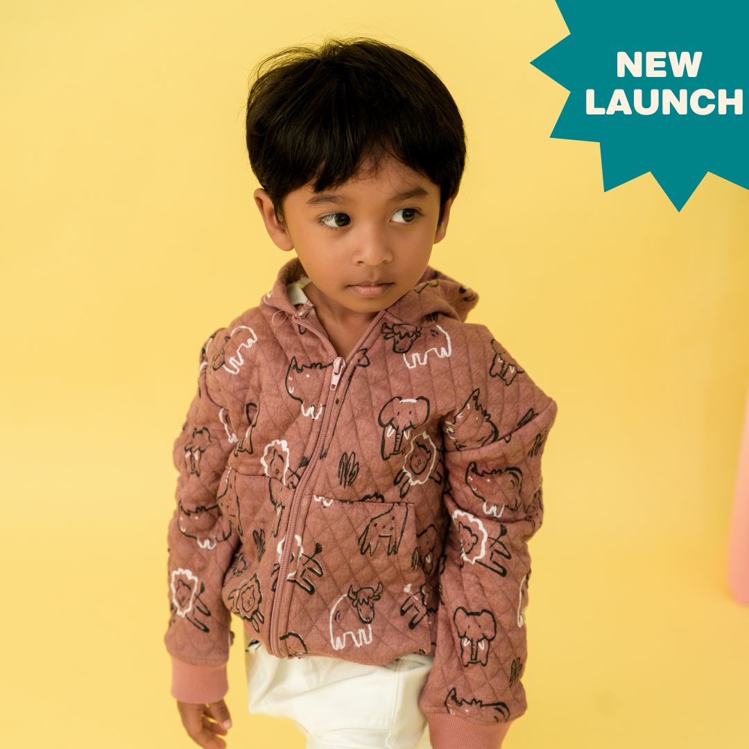 Tiny Tails - Quilted Hoodie Sweatshirts for kids