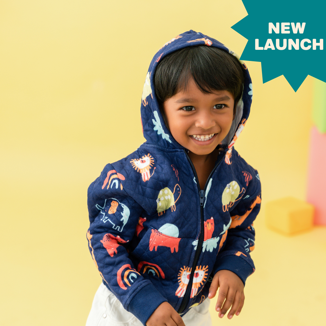 Zoom Zoom - Quilted Hoodie Sweatshirts for kids