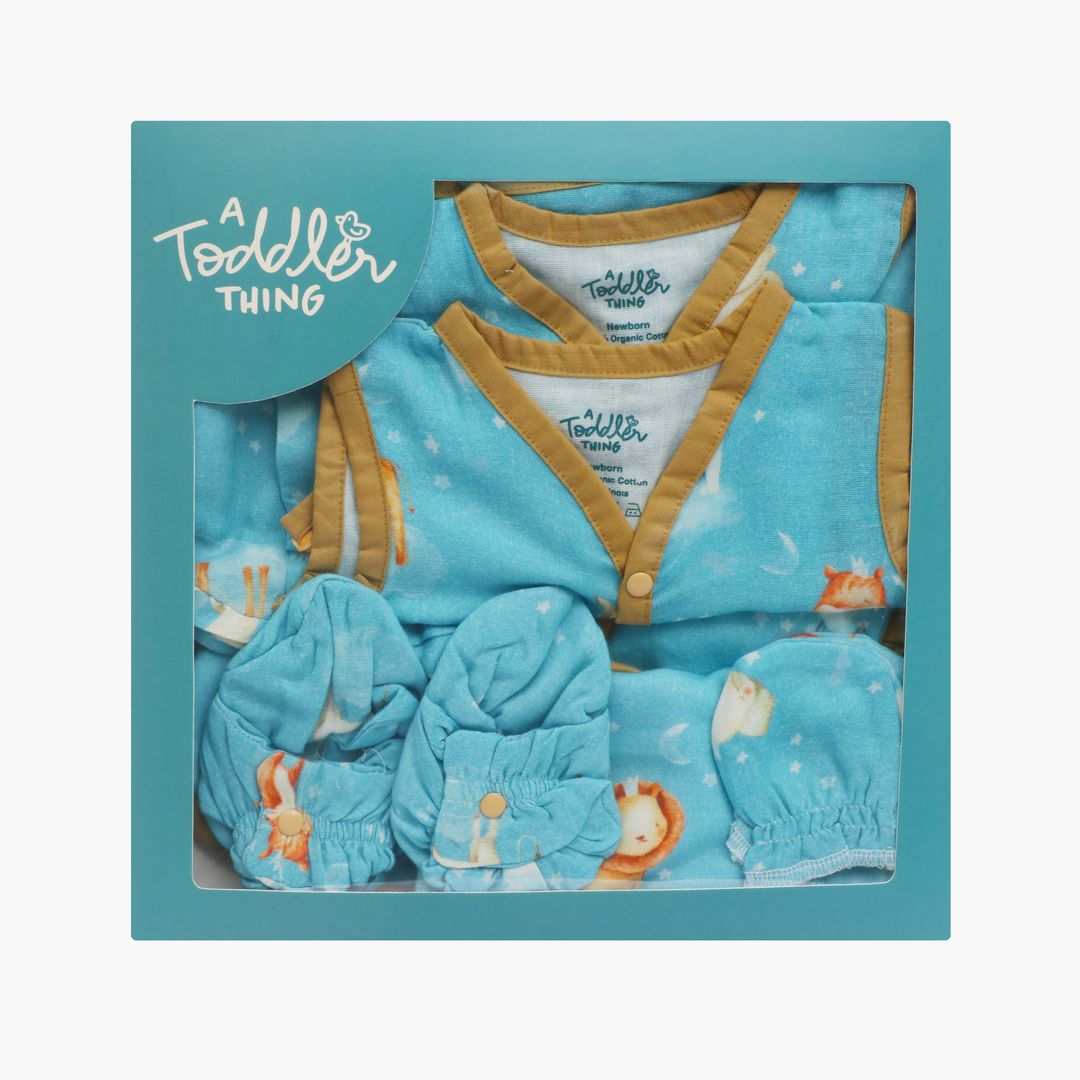 Space Hoppers - Muslin 5 Piece Gift Set (0-3 Months)