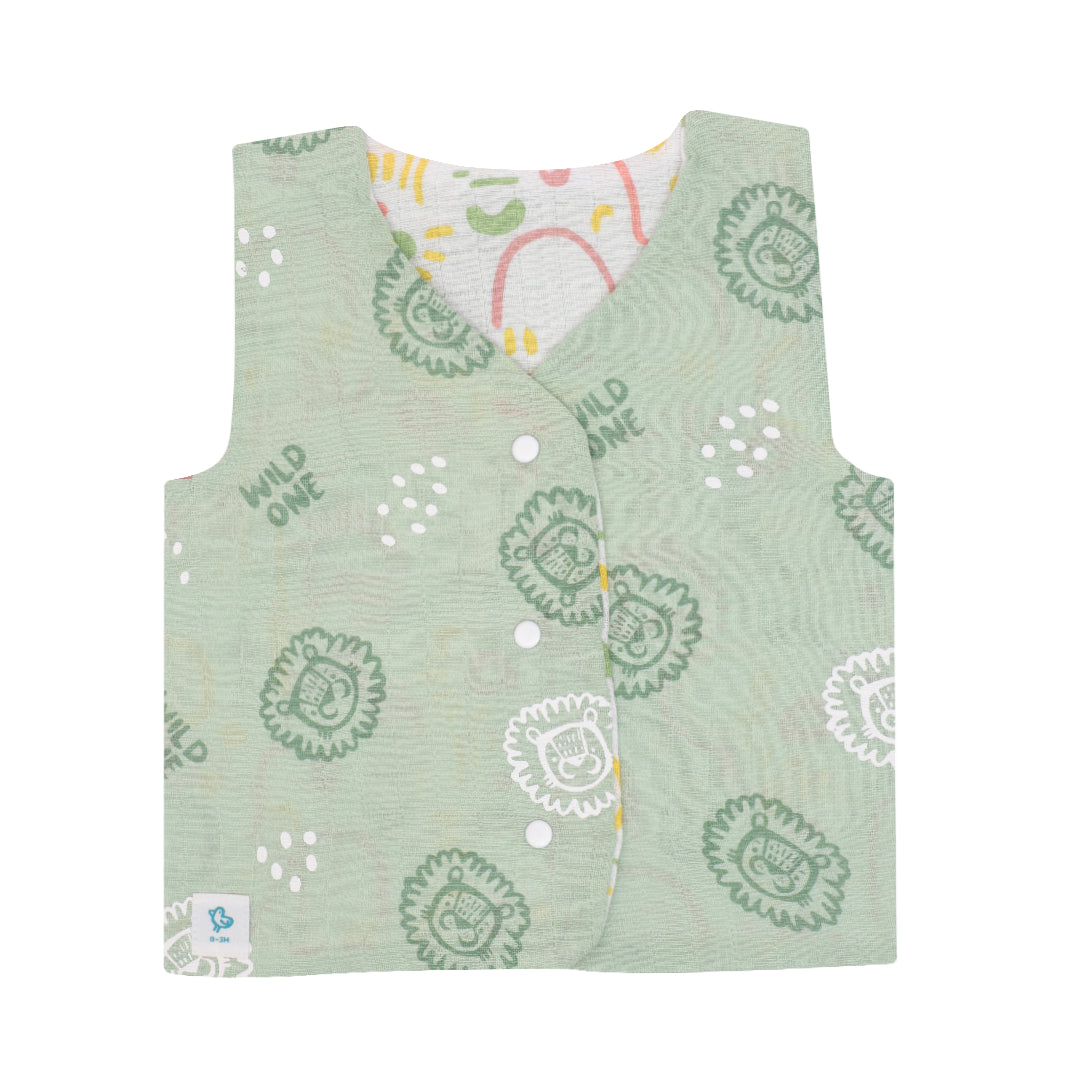 Doodle Roarings - Reversible Muslin Jabla (Pack of 1)