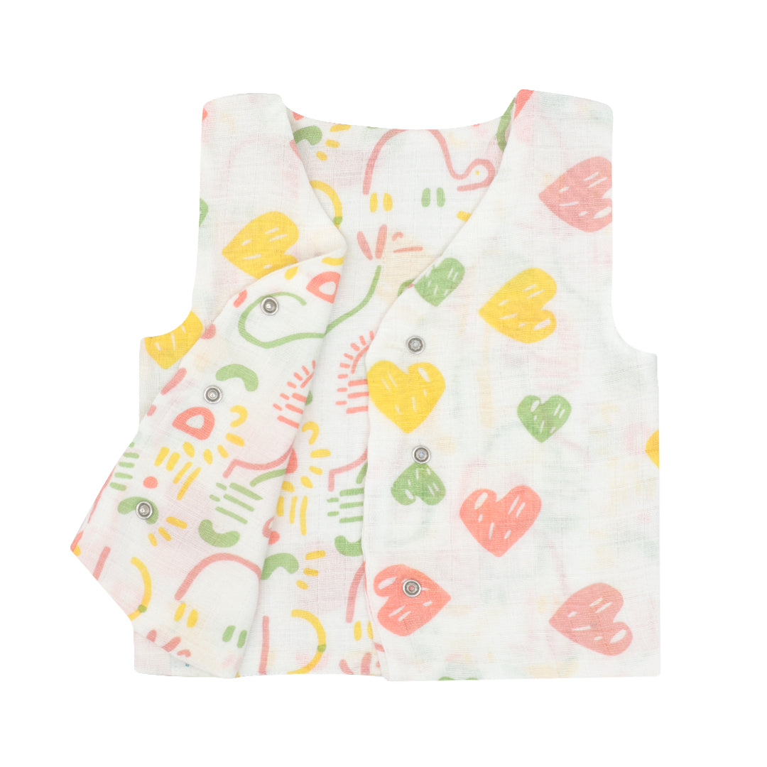 Lettuce Love You - Reversible Muslin Jabla (Pack of 2)