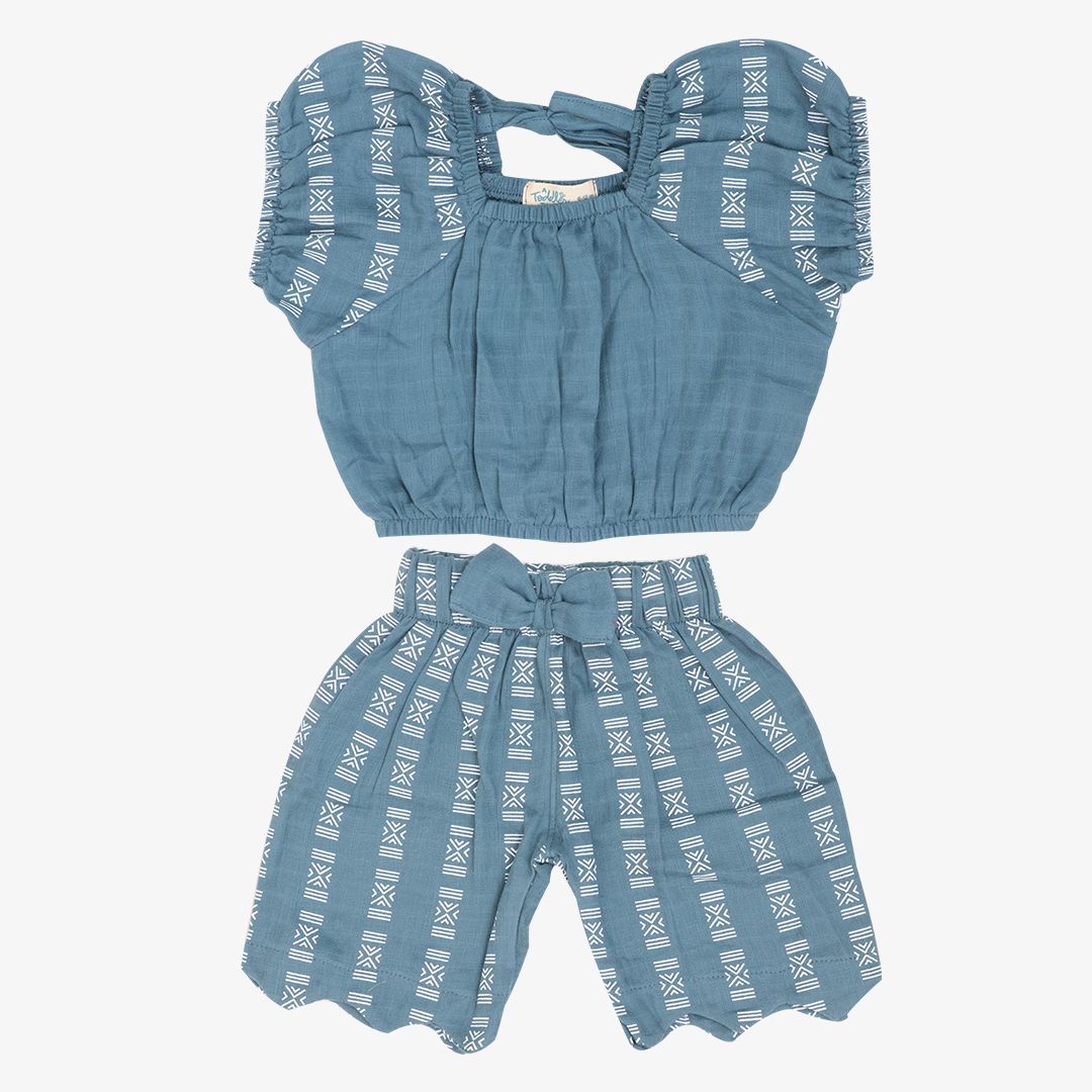 Puffed Co-ord sets for kids - Indigo