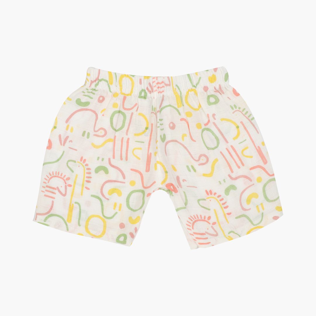 Mini Dinos - Dyed Muslin Jabla and Shorts for Babies and Toddlers