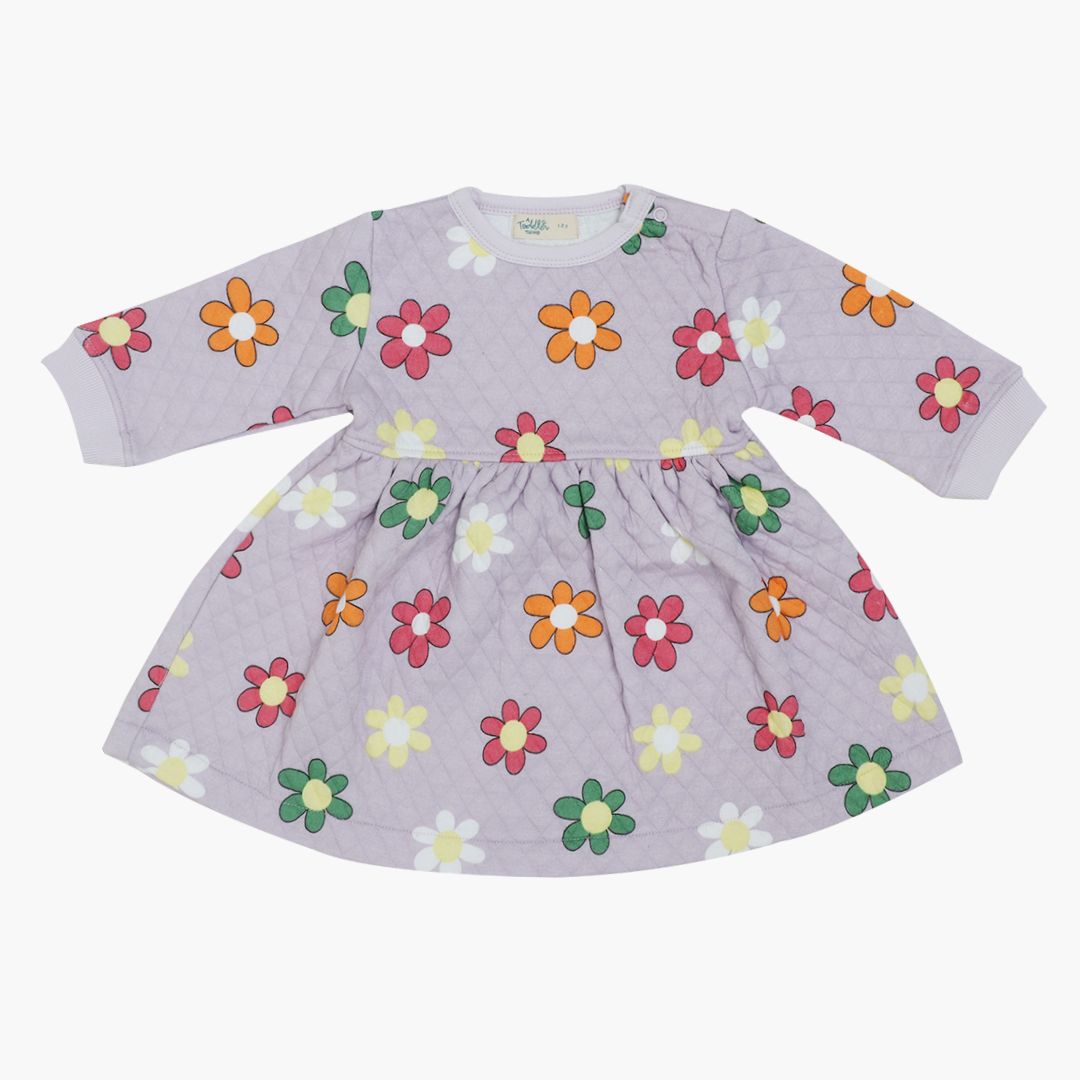 Zoom Zoom - Quilted Full sleeve Frock and pants for girls