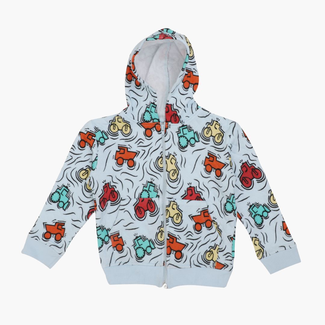 Zoom Zoom - Quilted Hoodie Sweatshirts for kids