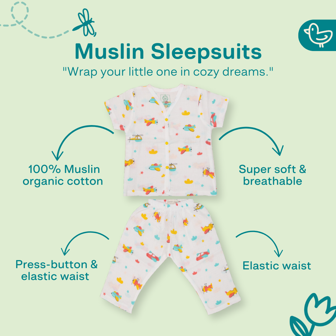 Air Hopper - Muslin Sleep Suit for babies and kids (Unisex)