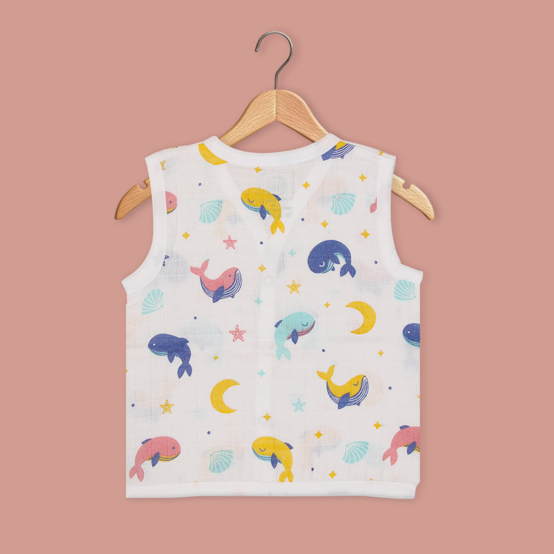 Whale Star - Muslin Jabla and Shorts for Babies and Toddlers