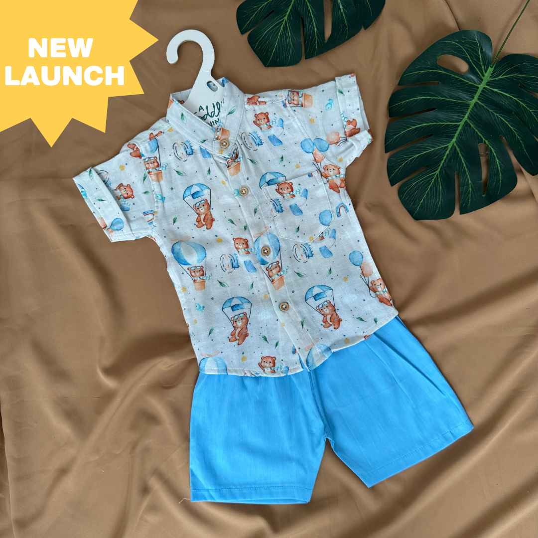 Bear Pops - Muslin Top and Shorts for kids