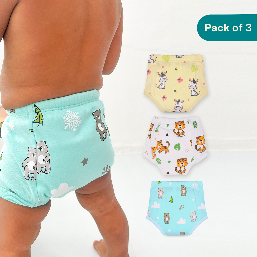 Bear With Me (Pack of 3) - Ultra Undies - Baby Padded Underwear