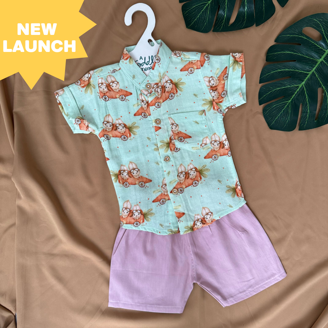 Bear Pops - Muslin Top and Shorts for kids