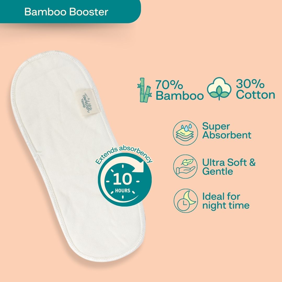 Ultra Diaper 2.0's Bamboo Boosters (Pack of 2) – Lasts Up to 10H