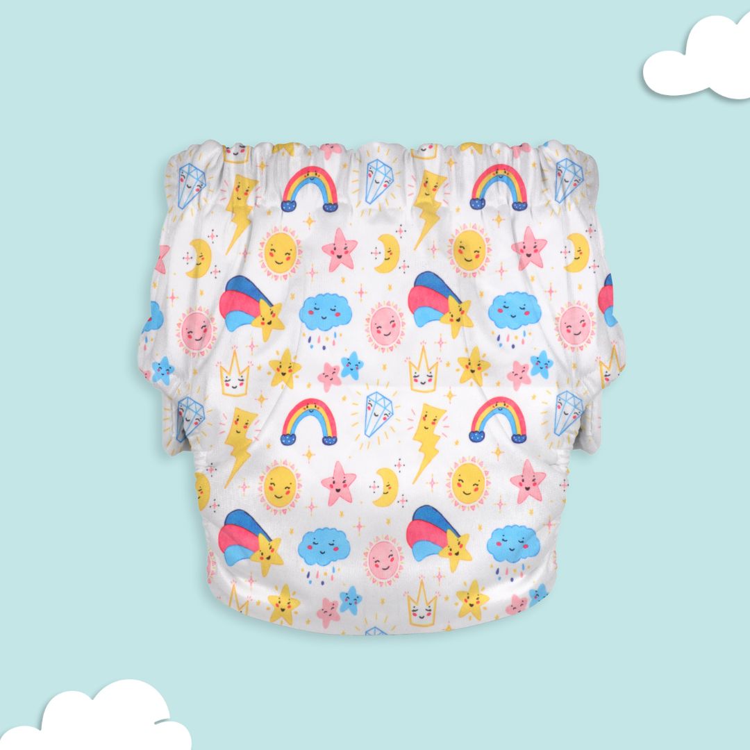 Newborn Cloth Diaper 2.0 with 1 cotton Insert (2 kg - 5 kg)