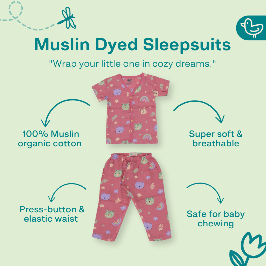 Dreamy Garden - Muslin Sleep Suit for babies and kids (Unisex)