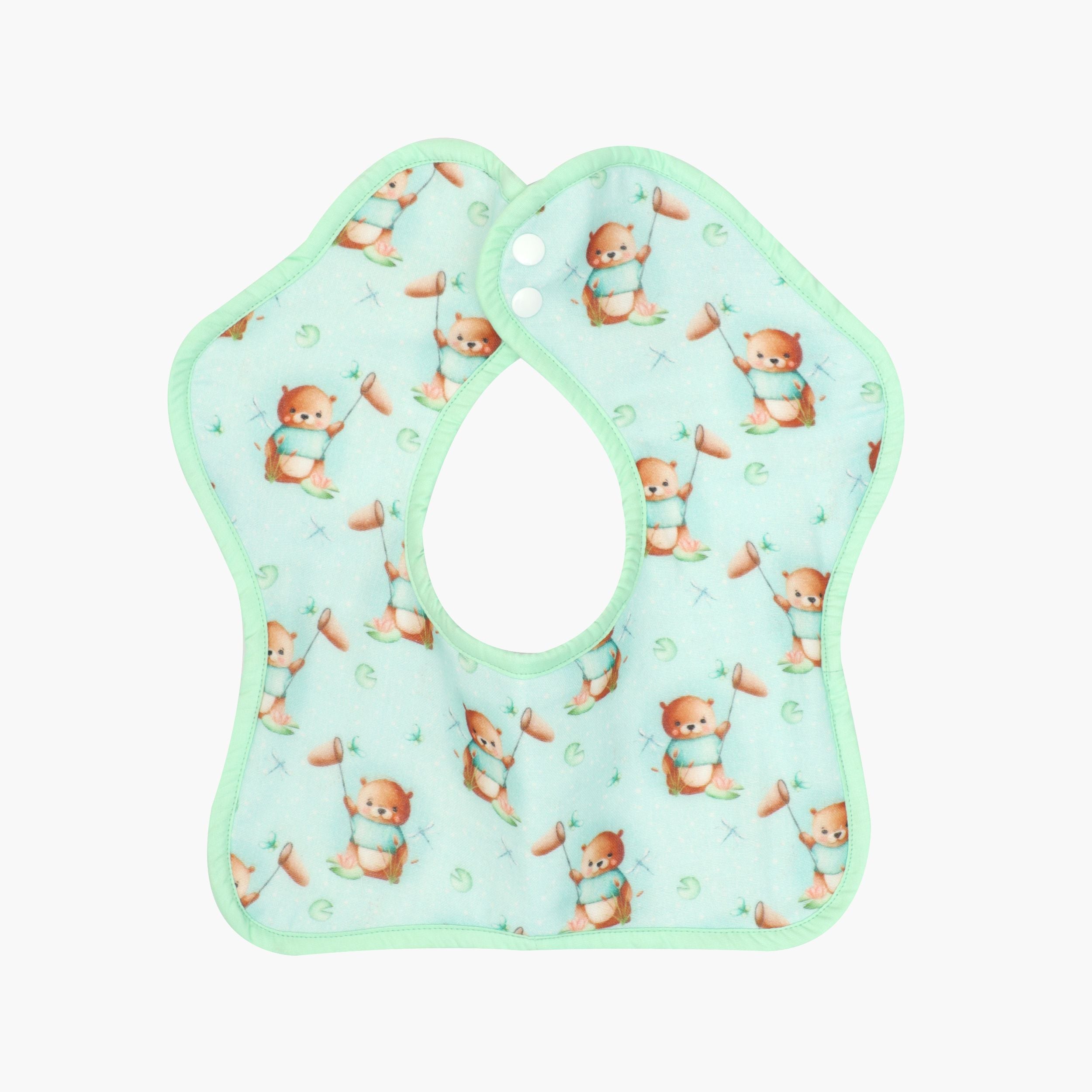 Bunny rides - Muslin Bib ( 6 - 12 Months )