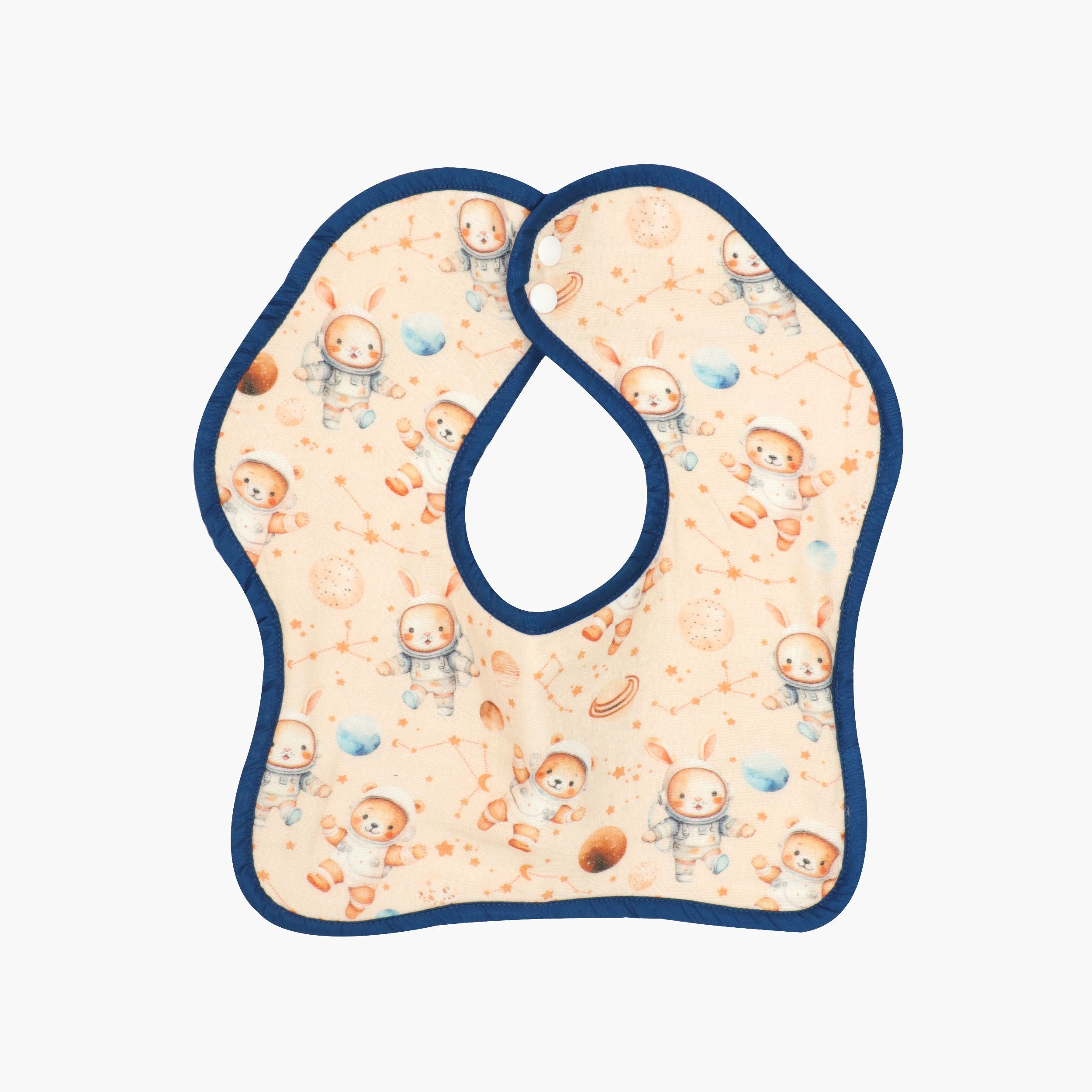 Bunny rides - Muslin Bib ( 6 - 12 Months )