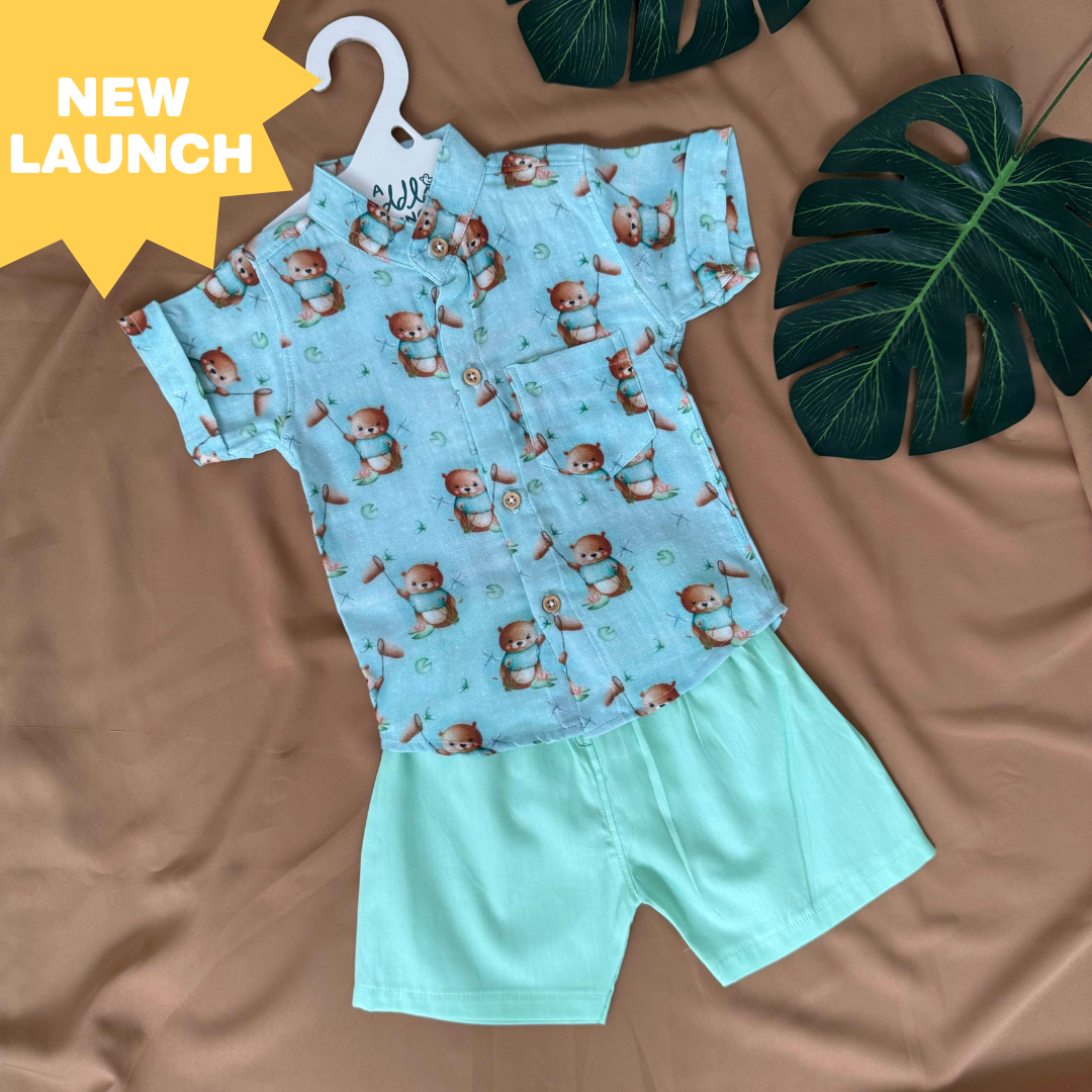 Bear Pops - Muslin Top and Shorts for kids