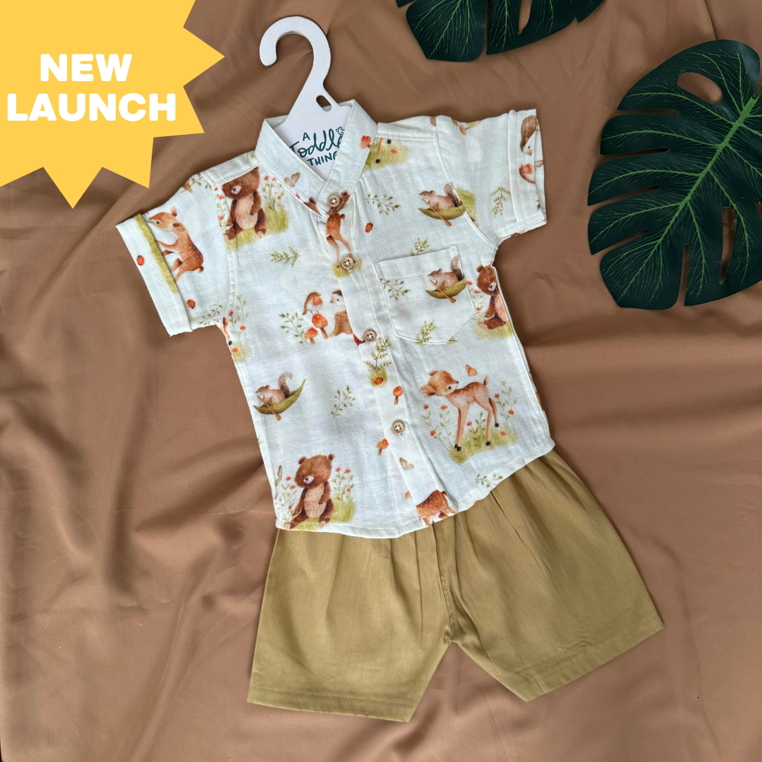 Bear Pops - Muslin Top and Shorts for kids