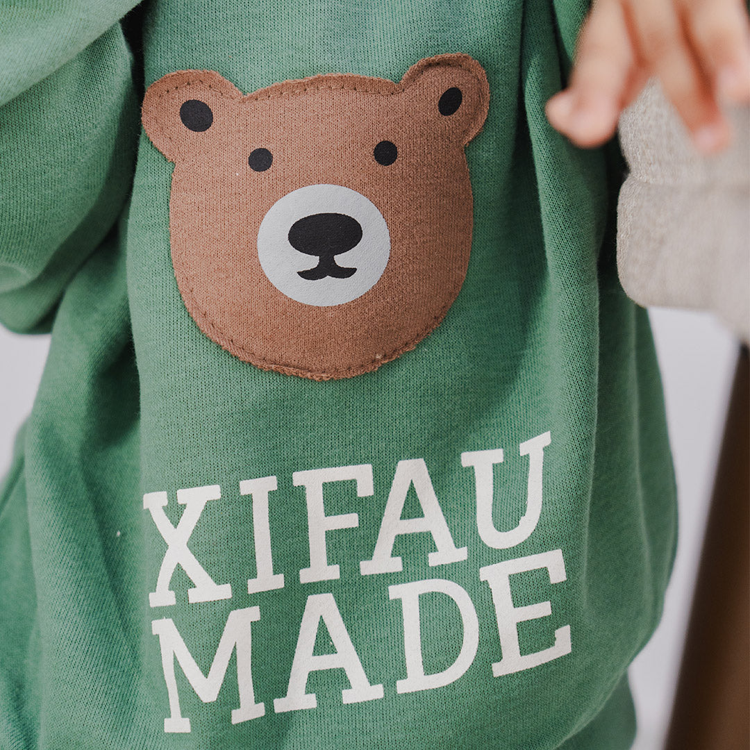 Green bear sweatshirt hotsell