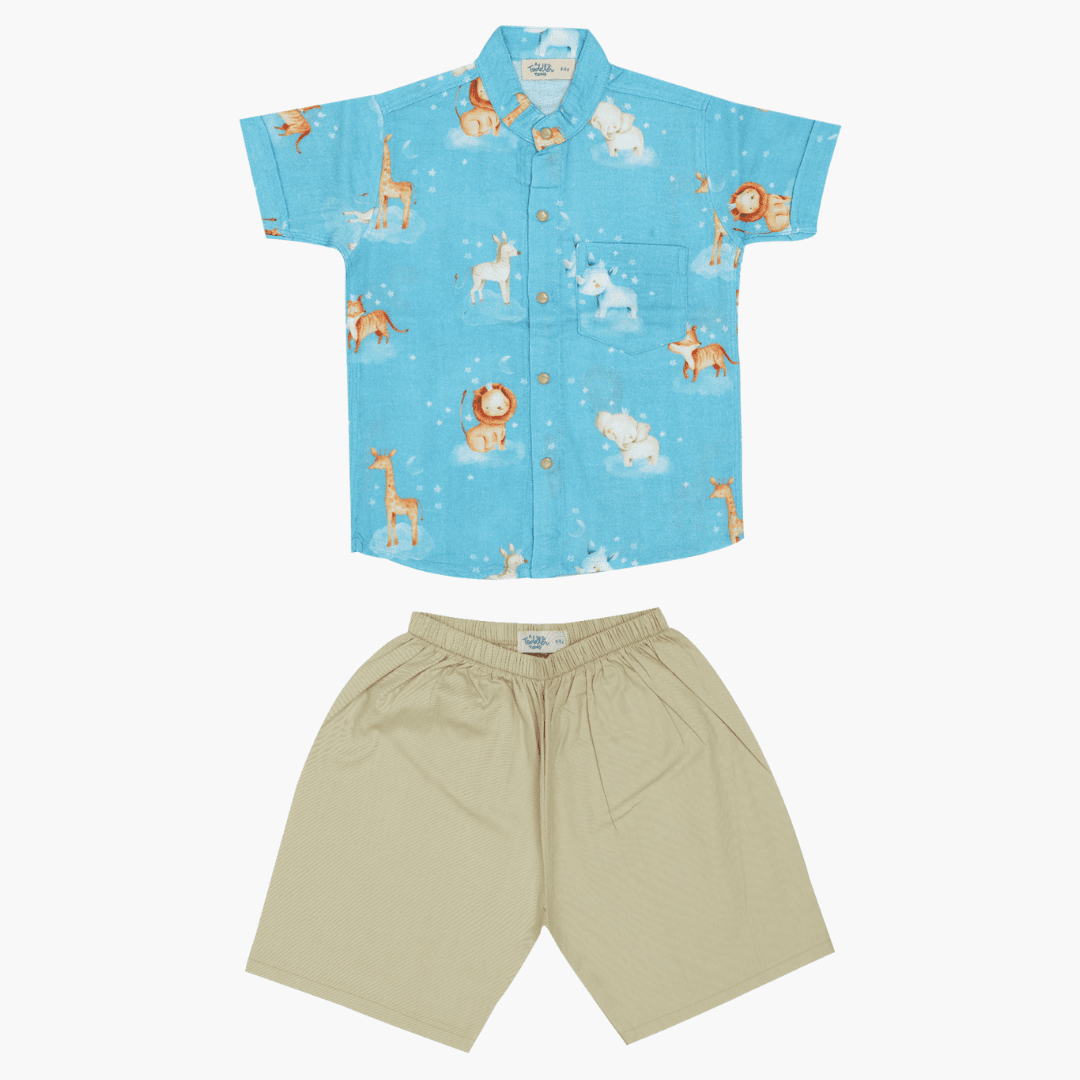 Bear Pops - Muslin Top and Shorts for kids