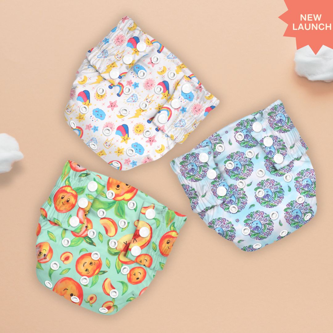 Rainbows & Peaches Ultra Diaper 2.0 with Insert - Upto 6 hrs (Pack of 3)