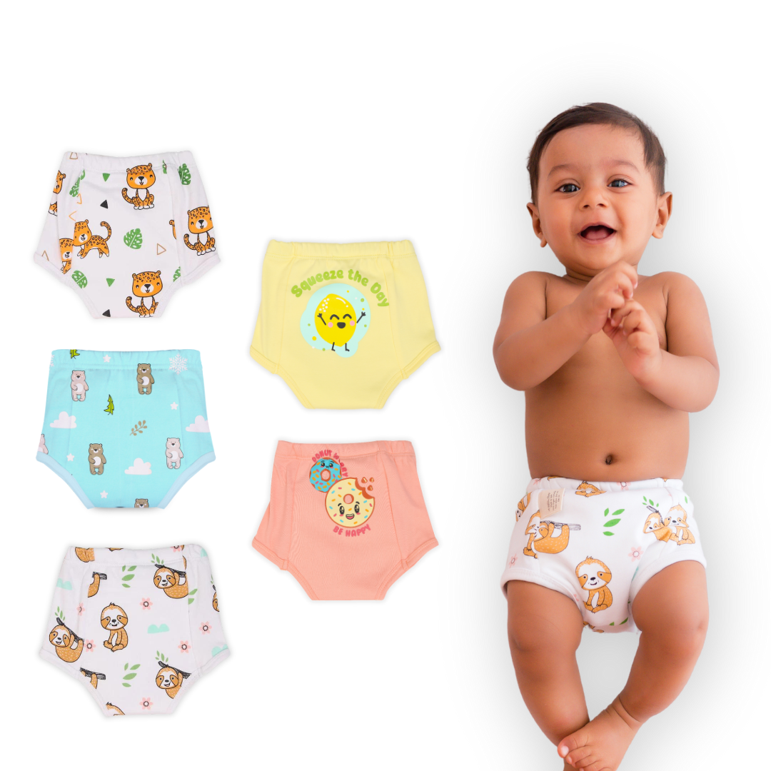 Sunny Smiles (Pack of 5)  - Ultra Undies - Baby Padded Underwear