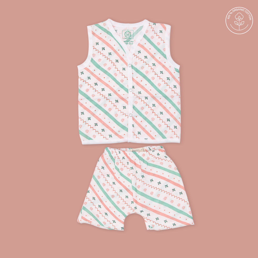 Wood Stripes - Muslin Jabla and Shorts for Babies and Toddlers