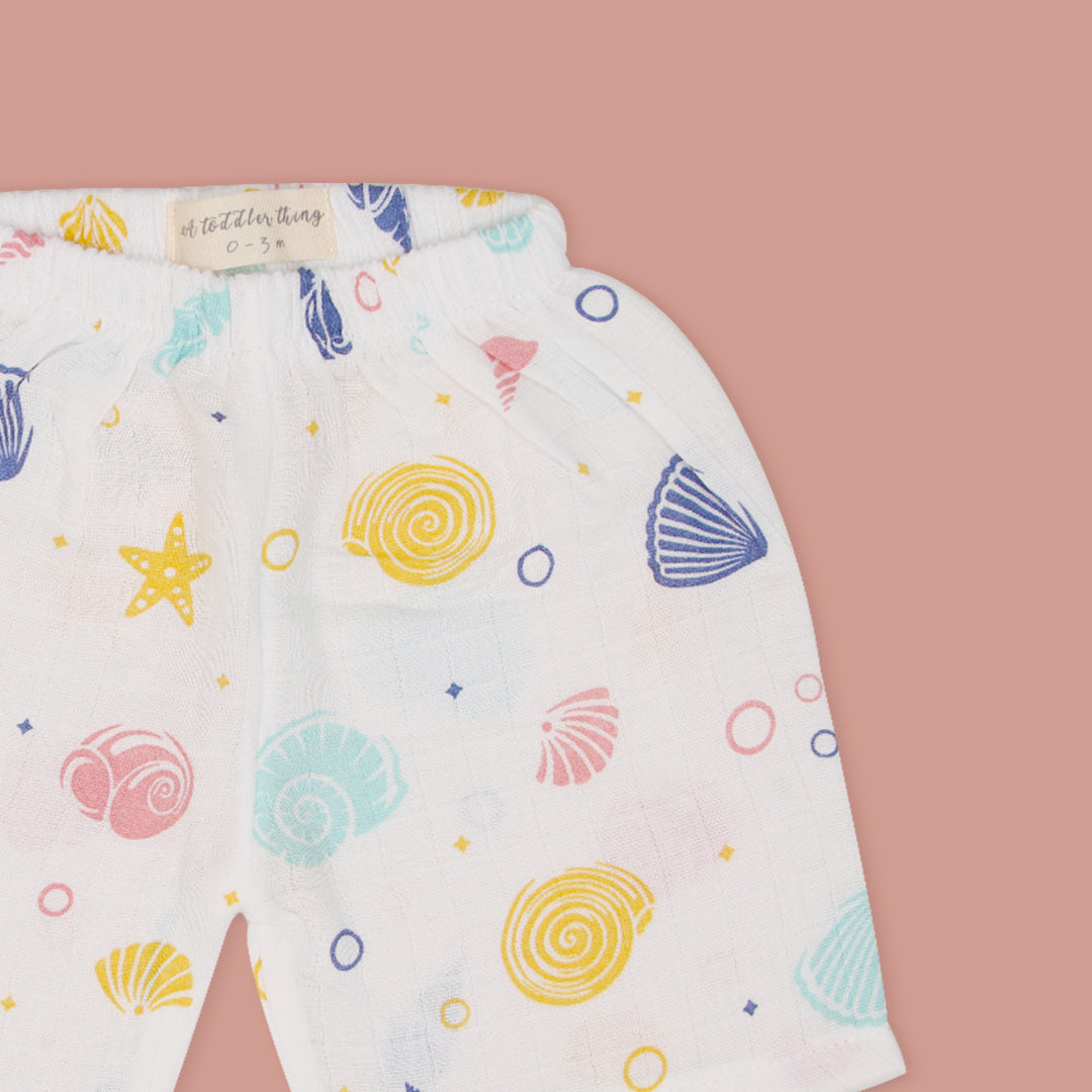 Sea Shell - Muslin Jabla and Shorts for Babies and Toddlers