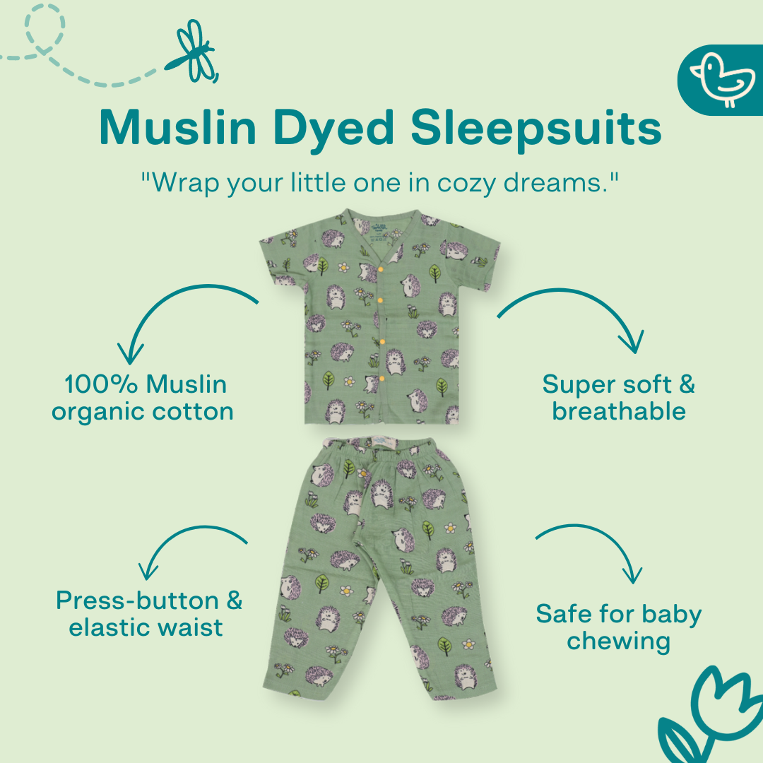 Tiny Spikes - Muslin Sleep Suit for babies and kids (Unisex)